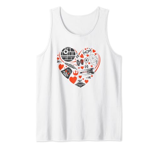 Débardeur Star Wars pour femme top Saint-Valentin motif coeur galactique vêtement été geek