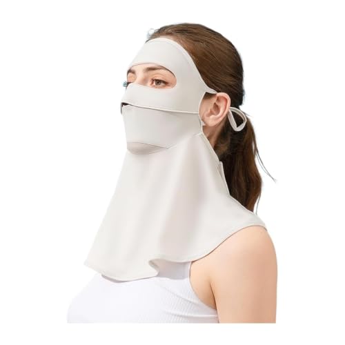 Enignic Face Cover for Sun Protection UPF 50+ UV Face Mask UV Face Shield for Golf Hiking Fishing & Outdoors Breathable (Light Grey)