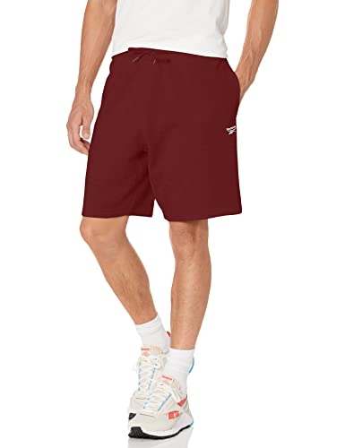 Reebok Men's Fleece Shorts, Classic Burgundy, Large