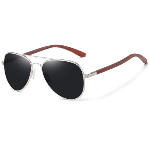 Lunettes de soleil pour femme monture en métal anti-éblouissement et confort