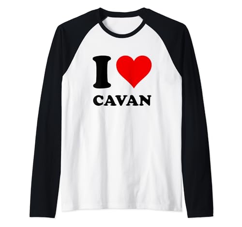 Cuore rosso. Amo Cavan Maglia con Maniche Raglan