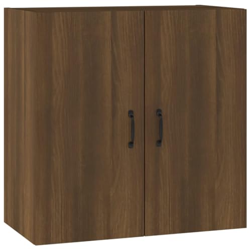 vidaXL Wandschrank Hängeschrank Bücherschrank Mehrzweckschrank Lagerschrank Schrank Wohnzimmer Braun Eichen-Optik 60x31x60cm Holzwerkstoff
