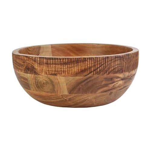 Fitz and Floyd Caleb Acacia Wood Salad Serve Bowl, 11 Inch