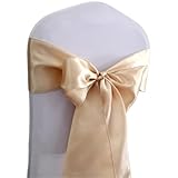 Photo Gallery nrbmzyen 10/50/100 fasce per sedie, in raso, per matrimoni, sedie, con fiocco, per feste, hotel, eventi, banchetti, decorazioni di compleanno (champagne, 50 pezzi) Photo Gallery nrbmzyen 10/50/100 fasce per sedie, in raso, per matrimoni, sedie, con fiocco, per feste, hotel, eventi, banchetti, decorazioni di compleanno (champagne, 50 pezzi)