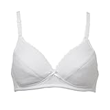 [アツギ] ブラジャー [Hijuni（ハイジュニ）] 綿混リブ ノンワイヤーブラ ストラップ調節可能 後ろホックタイプ ガールズ 【NEW】 シャインホワイト