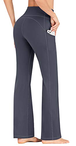 IUGA Bootcut Yoga Pants with Pockets for Women High Waisted Workout Pants Women Flare Yoga Pants Tummy Control