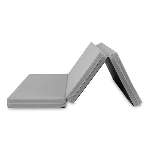 Jeflex - grau schwarze klappbare Weichbodenmatte & Turnmatte 150 x 100 x 8...