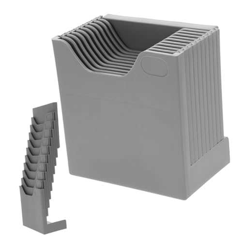 Happyyami 卓上カードラック 多機能ムカードホルダー 軽量コンパクト収納 取り外し可能スロット付き 耐久性あり 倉庫 オフィス用管理ツール