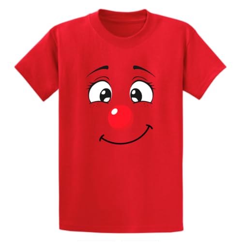 Second Ave Red Day Comedy Face Nose Comic Charity Red Kids Childrens T Shirt T-Shirt Top (UK Age 3 Years 4 Years Regular)