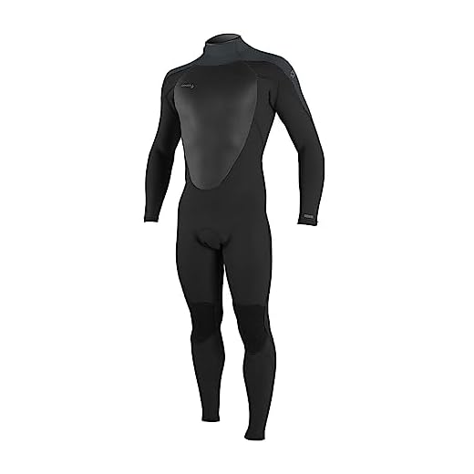 O';Neill Herren Epic 3/2mm Back Zip GBS Neoprenanzug - Black Gunmetal - Smoothskin Fluidflex? Firewall - Krypto Knee Padz