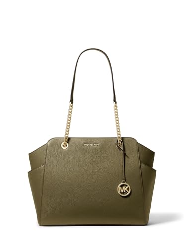 Michael Kors Jacquelyn Bolsa de corrente média, verde safári, Verde safári