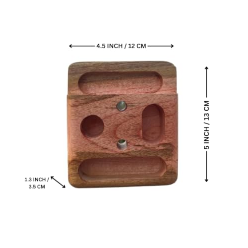 Image of Wooden Hangboard Grip Trainer - CNC Milled Natural Wood Finger Strength Board with Multiple Grip Options, Pinches & 10 /20 /23 mm Pocket Depths for Climbing Training