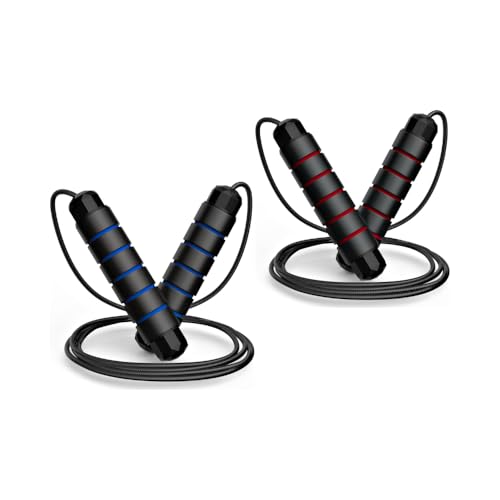 Kit 2 Cordas de Pular Speed Anatômica Profissional para Treino Funcional, Cabo Ajustável, Cores Sortidas