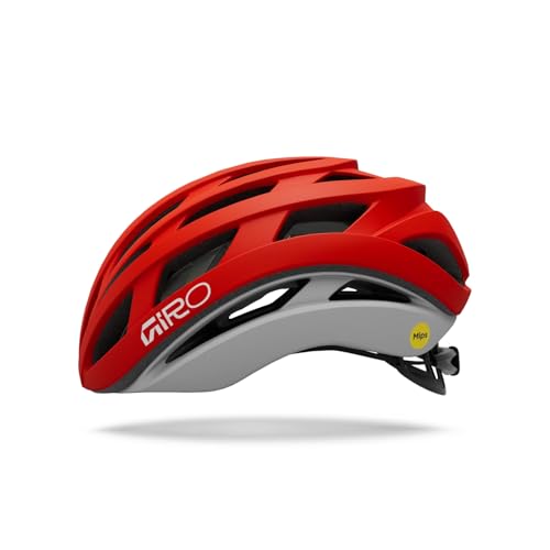 Casco Giro Helios esférico mediano rojo llama mate para ciclismo de ruta 2