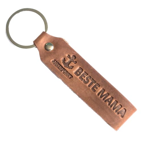 ANKERPUNKT Beste Mama Schlüsselanhänger Leder – Geschenke für Mama, Mama Geburtstagsgeschenk...