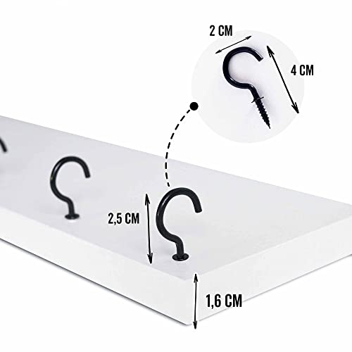 Interluxe Leinengarderobe - Hundegarderobe - Hunde Garderobe Leinenparkplatz Schild mit Wandhaken für Leinen Halsbänder Geschirre und Hundezubehör