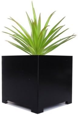 Alora Cube Planter - 23"L x 23"W x 23"H - Color: Black - Galvanized Steel - Indoor/Outdoor - Drainage Hole - Residential/Commercial - Extra Large, Square Modern Planter Box - NMN Designs