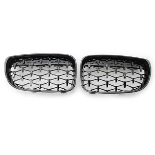 Calandres avant pour BMW Série 1 E87 E81 E82 E88 double barres style diamant noir