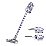 Devanti Cordless Vacuum Cleaner, Stick Vacuum Strong Suction Handheld Hand Held Handstick Bagless Recharge Vac 150W Compact Dustbuster Sweeper Dust Buster Portable for Home Car Stairs, Purple