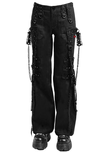 Tripp NYC Midnight Dark Street Chain Pants [Black/Black] 19/34 at
