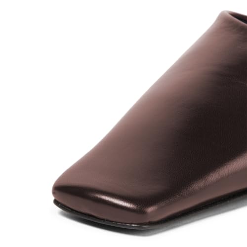 YDN Women Chic Square Toe Pumps Comfortable Kitten Low Heels Elastic Strap Adorable Daily Outfit Dress Shoes for Dating Prom Party Size 4-16 US4