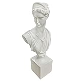 Cozy Villa The Diana of Versailles Bust, Greek Artemis Sculpture, Greco Roman Goddess of The Hunt Sculpted Figure, 13.5'' Decorative Art Piece, White