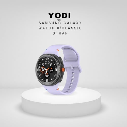 Image of YODI Strap Bands Compatible With Samsung Galaxy Watch 8 40mm 44mm /Watch 8 Classic 46mm Band,silicone strap with stitching Design Wristband for Galaxy Watch 8 /8 Classic Small /Large Size