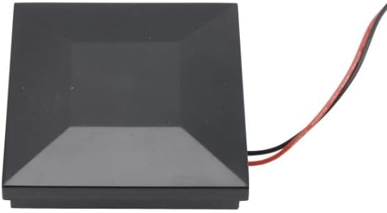 2" Sq. Black Ornamental Downward Low Voltage LED Lighted Vinyl Post Cap for Vinyl Fence and Railing (Pack of 4)