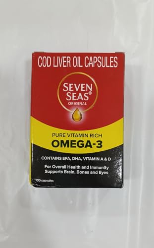 Seacod Cod-liver Oil Capsules Omega-3 Fatty Acid Vitamin A Vitamin D 100 Capsules