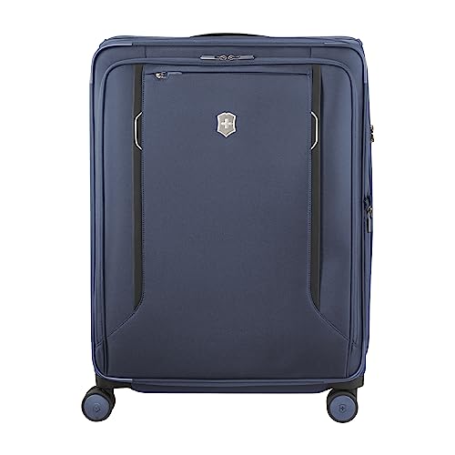 Victorinox Werks Traveler 6.0 Softside Spinner Luggage, Blue, Checked-Large (27