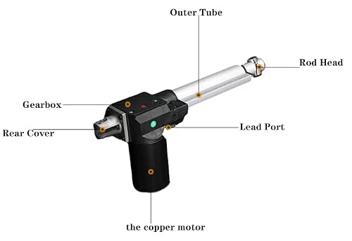 Intbuying Electric Linear Actuator Motor 8Inch(200Mm) Stroke 12V Dc,1320Lbs(6000N) With Mounting Bracket Heavy Duty Actuators Controller #TOP5