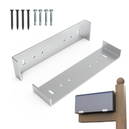 Soporte de montaje para buzón, placa adaptadora de buzón de aluminio con tornillo, soportes de estante, herramientas y mejoras para el hogar para principiantes, usuarios domésticos