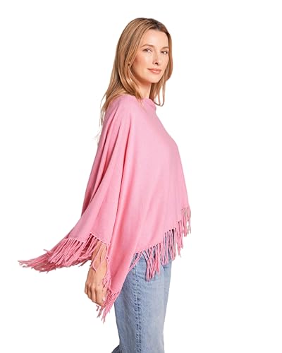 Cashmere Women's Cotton Cashmere Trade Wind Fringe Topper3