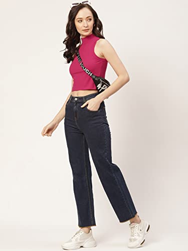 Image of Women Solid Super Soft streachable Cotton Blended Crop Top