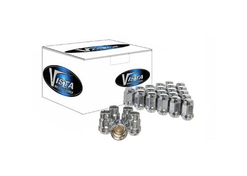 Image of 12x1.25 Bulge Acorn Lug Nuts 3 /4 inch Hex 1.38 inch 5 Lug Install Kit Chrome