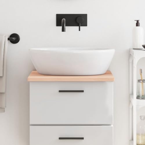Struttura resistente: Questo piano per il bagno è realizzato in legno massello di rovere, che è uno splendido materiale naturale