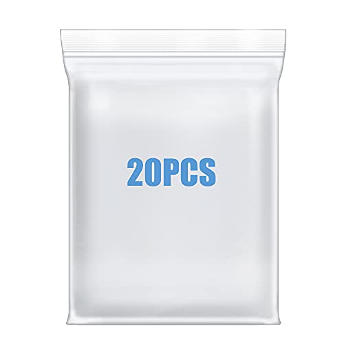 Macoota 13" x 15" Thick 4 Mil Large 2 Gallon Plastic Bags Clear Resealable Zip Seal Lock Poly Bags Heavy-Duty Zipper Reclosable Baggies Packing Clothing Pants Shoes Toys 20 Pack