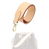 XYJG Vachetta Leather Strap for LV-Neverfull-bag,Double Sided Usable Cowhide Crossbody Purse Strap for Handbag （1.6inch wide 35.4inch long, Beige）