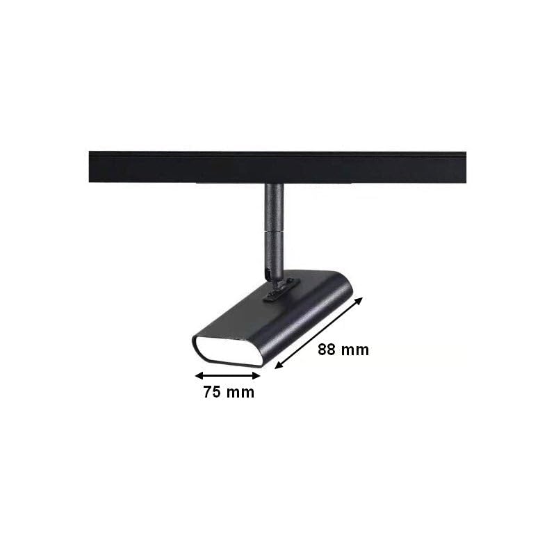 Spot LED sur Rail Magnétique Rectangulaire 48V 5W Orientable NOIR - Blanc Chaud 2300K - 3500K - SILAMP