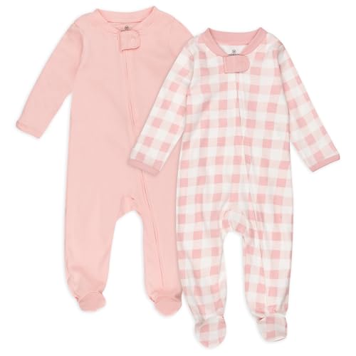 Image of HonestBaby Baby 2-Pack Organic Cotton Footed Pajama Sleep & Play