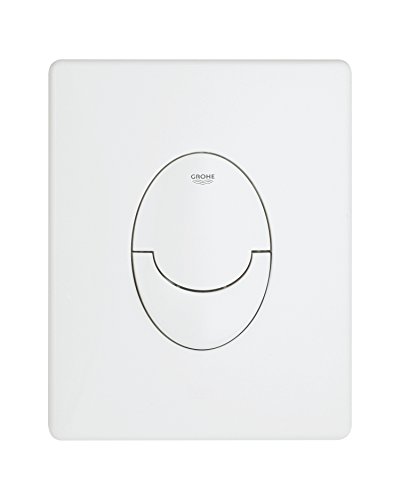 GROHE Skate Air, WC Abdeckplatte (wassersparende Betätigungsplatte mit 2-Mengen-Betätigung, Drückerplatte für die senkrechte Montage, 16cm breit, 20cm hoch), alpinweiß, 38505SH0