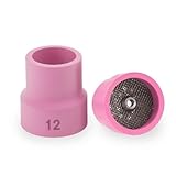 Upgrade #12 TIG Welding Cups Pink Ceramic Cup 3/32'' Diffuser for WP-9 WP-20 WP-25 Series TIG Welding Torch Accessories 2PK