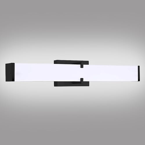 NOVELUX LED Bathroom Vanity Light Cool White 5000K Black Modern Matte Bathroom Lighting Fixtures...