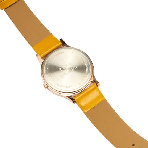 TEAL BY CHUMBAK Round Dial Analog Watch for Women|Urban Ballerina Collection| Solid Vegan Leather Strap|Gifts for Women/Girls/Ladies |Stylish Fashion Watch for Casual/Work