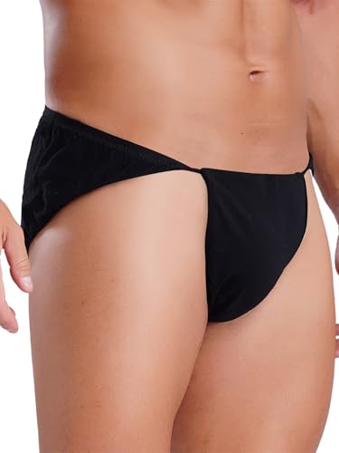 YiZYiF Men's Cotton Sumo Shorts Thongs Japanese Fundoshi Wrestler Standing Loincloth Kimono Briefs3