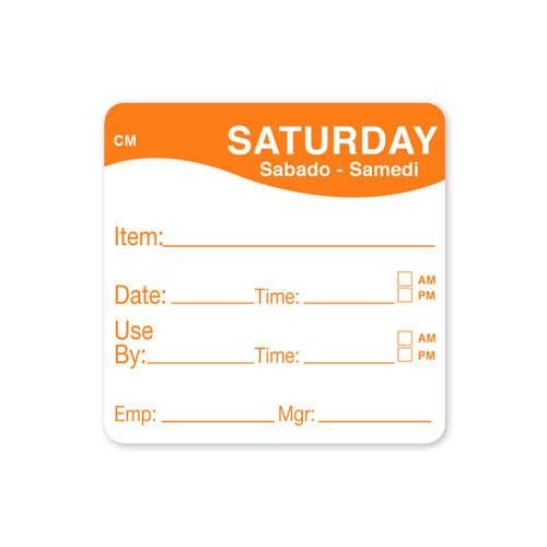 CoolMark 2 in x 2 in Saturday Label by DayMark – Model 1127826
