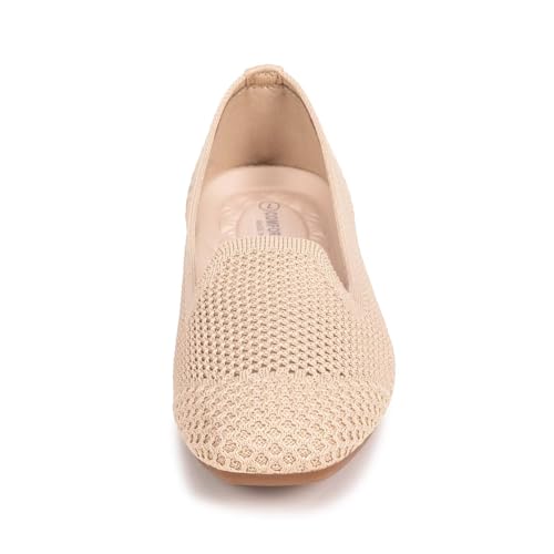 Image of Frank Mully Women's Loafer Flats Square Toe Comfortable Office Work Shoes, Cute Penny Loafer Slip On Walking Driving Shoes