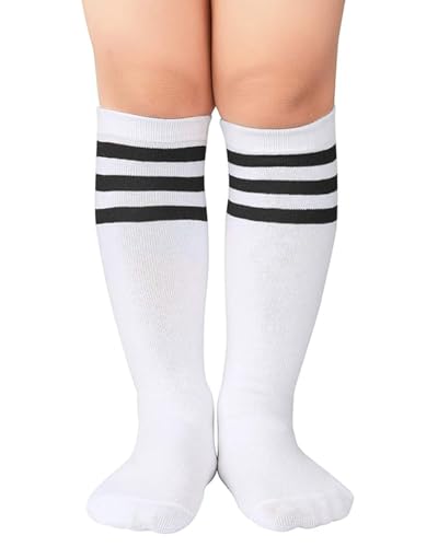 Century Star Kids Soccer Socks Youth Boys Softball Baseball Sock Girls Knee High Socks Sports Stripe Toddler Long Stocking2