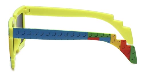 Image of DC DECORIO Thug Life Sunglasses Pixel Gangsta Life Funny Novelty Shades With Box Packing (Black) (RAINBOW DOTS)