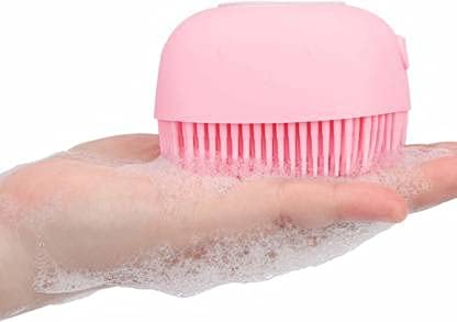 Image of Silicone Hair Scalp Massage & Bathing Brush For Cleaning Body Silicon Wash Scrubber Cleaner Massager For Shampoo Soap Softener Skin Care Brushes For Shower Bathroom Men Women